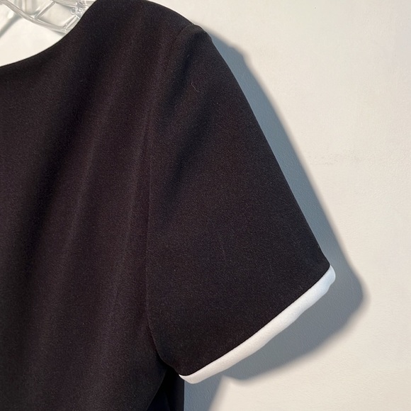 TOMMY HILFIGER NWT Classic Short SLV Career Preppy Black/White Sheath Dress 10 - Picture 5 of 15